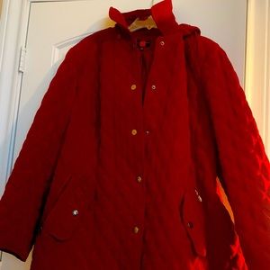 Plus size winter coat with hood
